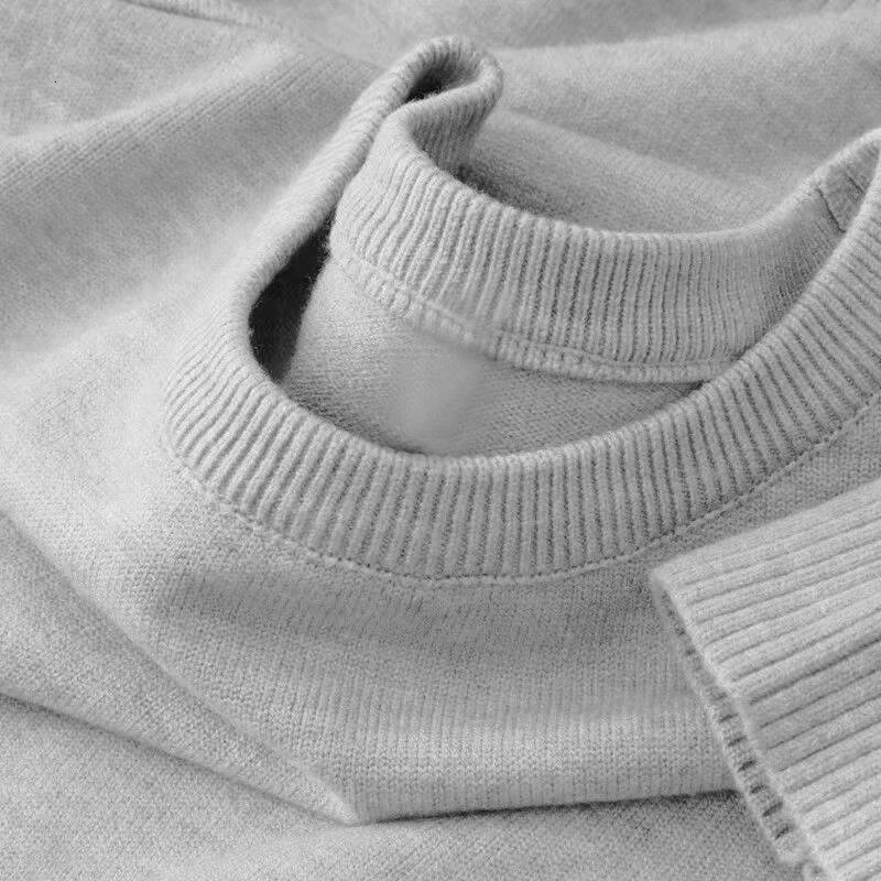 Men's Long Sleeve Knit Pullover Classic Crewneck Soft Casual Sweaters Lightweight Solid Color Sweater Men dongdumaoyi