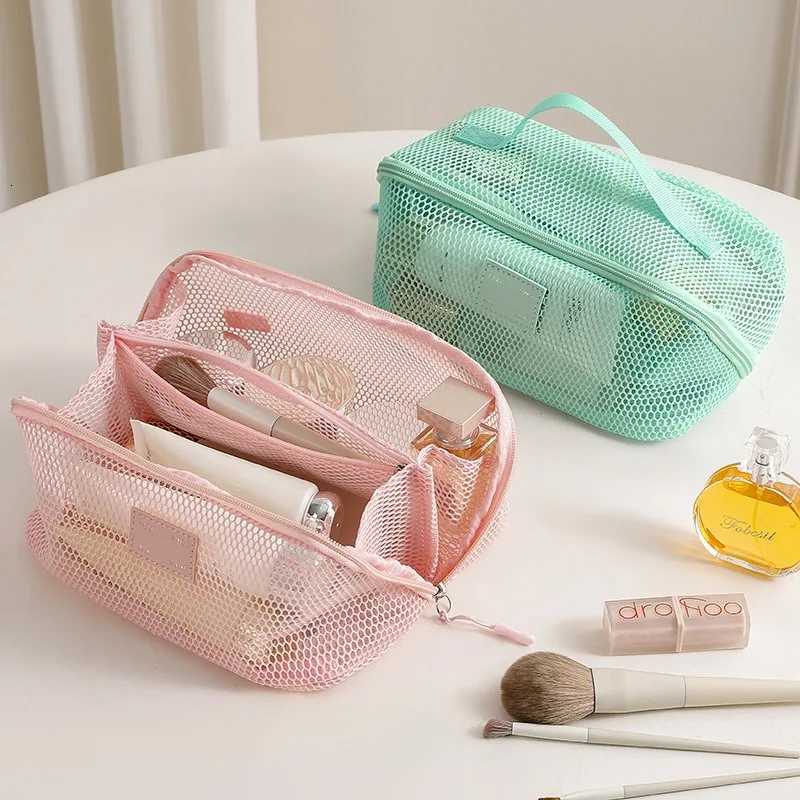 Simple Cosmetics Storage Bag For Women Largecapacity Waterproof Travel Portable Toiletries Storage Package Mesh Zipper BagXJ250910