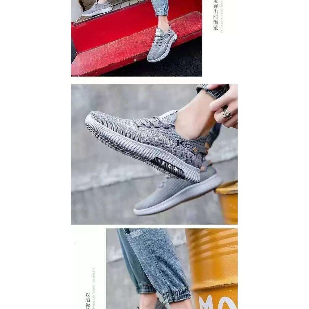 New fashionable men's shoes, casual shoes, men's breathable mesh sports shoes, comfortable, trendy and versatile