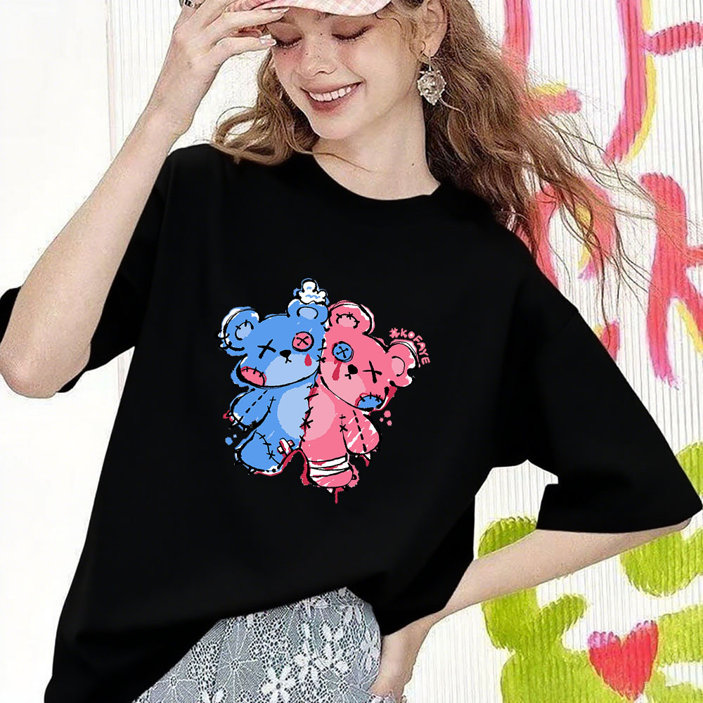 Fashion Versatile Printed Short-Sleeve Top - High-Quality Heavyweight Pure Cotton Tee (260g) 202509103
