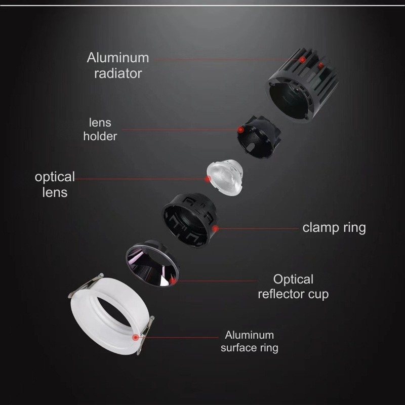 Home & Commercial Full Spectrum Spotlight - Deep Recessed Anti-Glare Ceiling Wall-Washing COB Downlight Ideal for No Main Light Lighting Systems-AMTD1