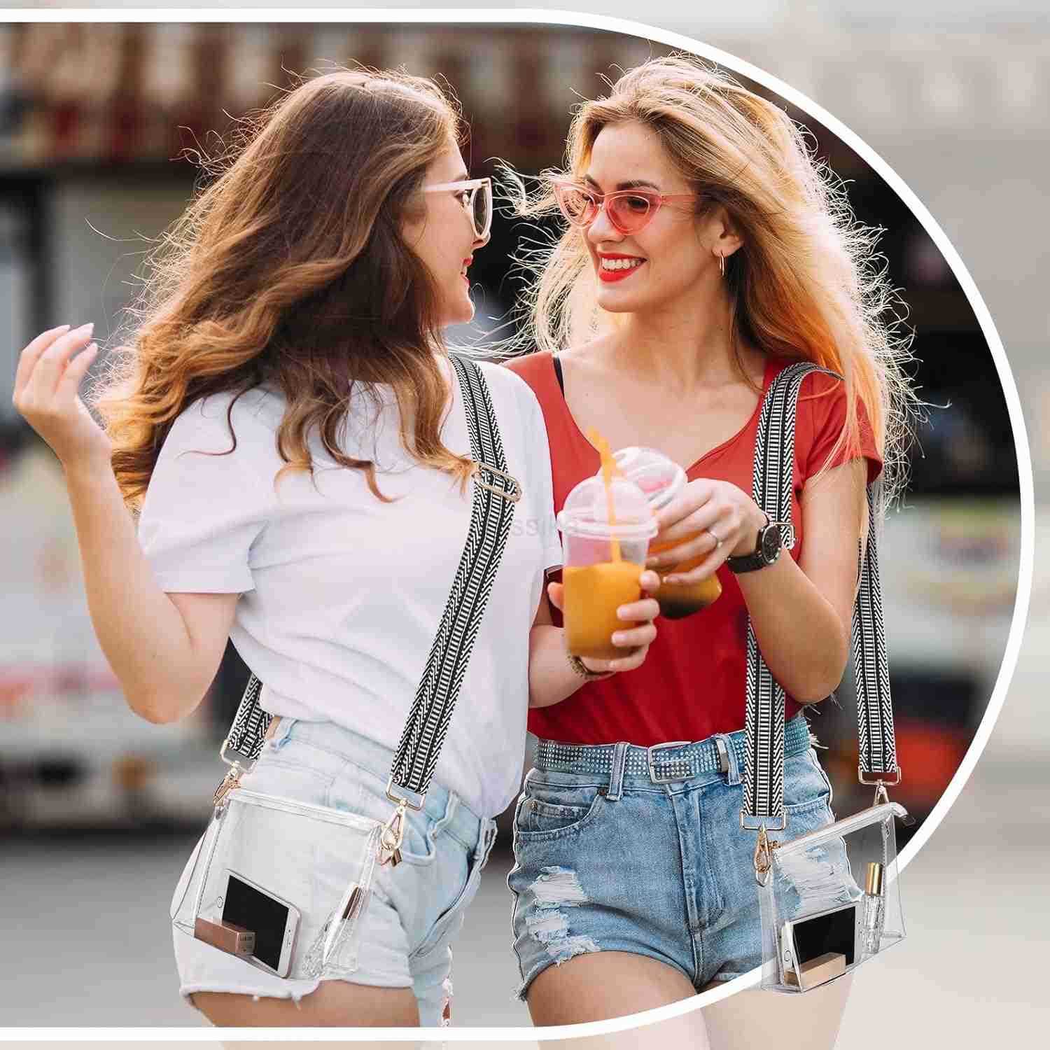 Clear Purse for Women Stadium Approved Crossbody Bag Small Stadium Bag for Concerts Sports Events M250910