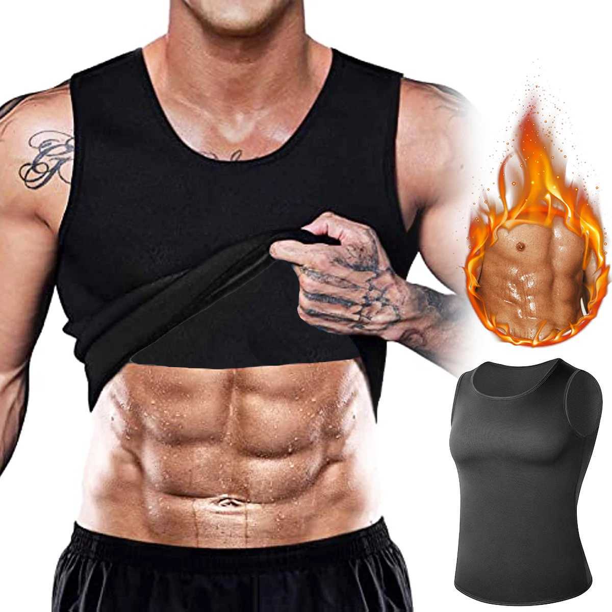 Neoprene Men Body Shaper Waist Sauna Suit Sweat Vest Slimming Underwear Weight Loss Shirt Fat Burner Workout Tank Corset W250910