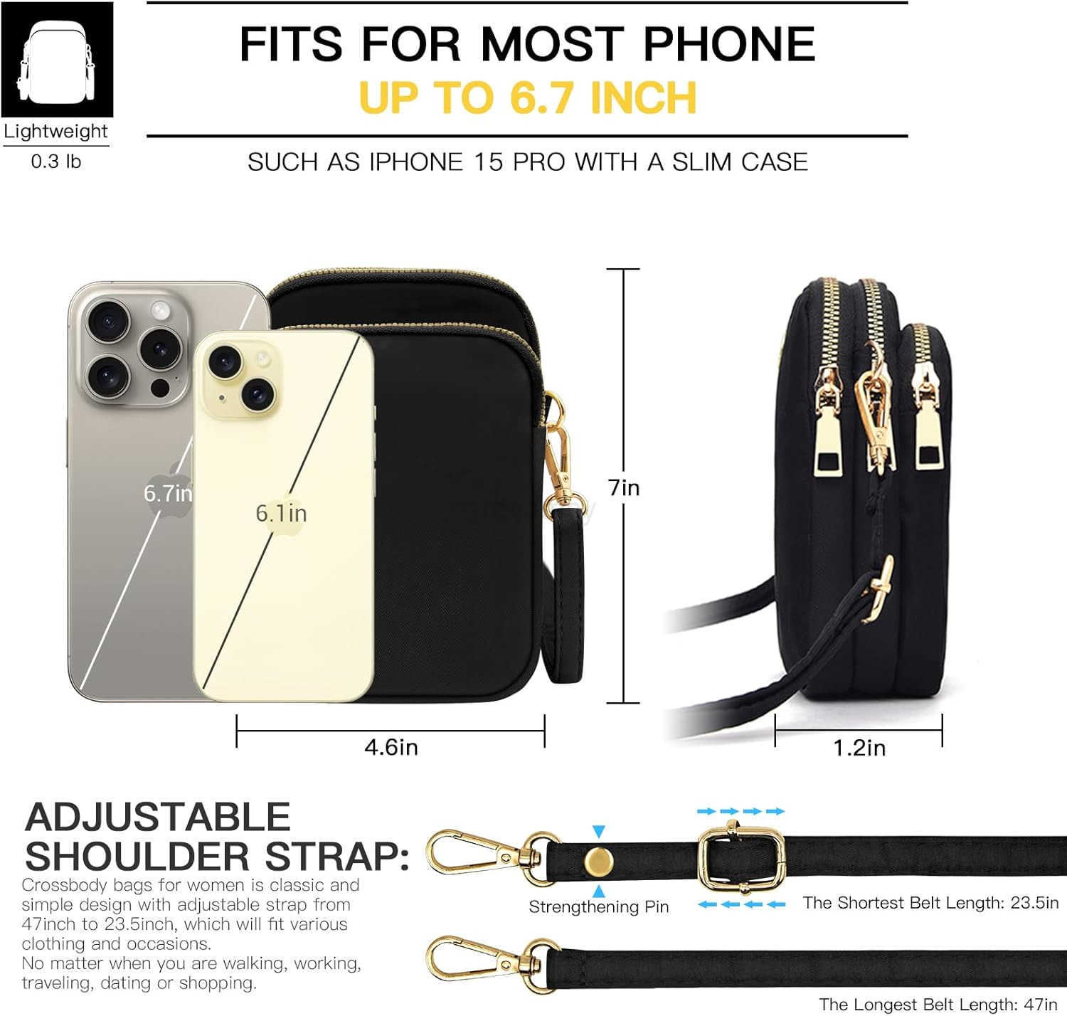 Small Crossbody Bags for Women Mini Cell Phone Wallet Purse Shoulder Bag for Women and MenW250910