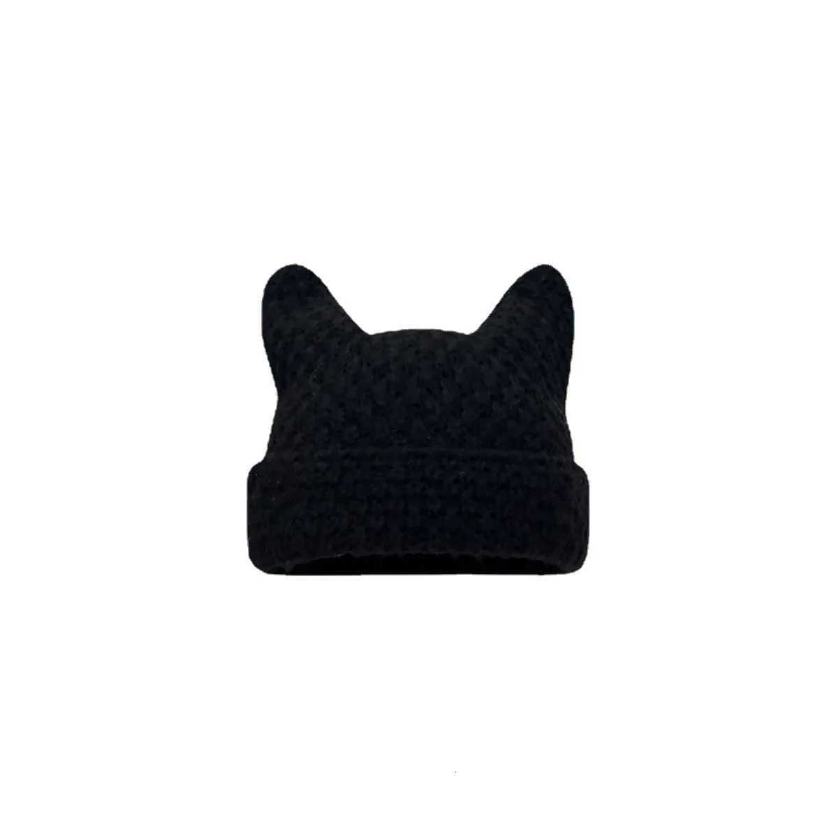 2023 Korean Wave Felix INS Black and White Stripe Knitted Cat Rabbit Ears Woolen Hat Fashion Trend Accories HatXJ250910