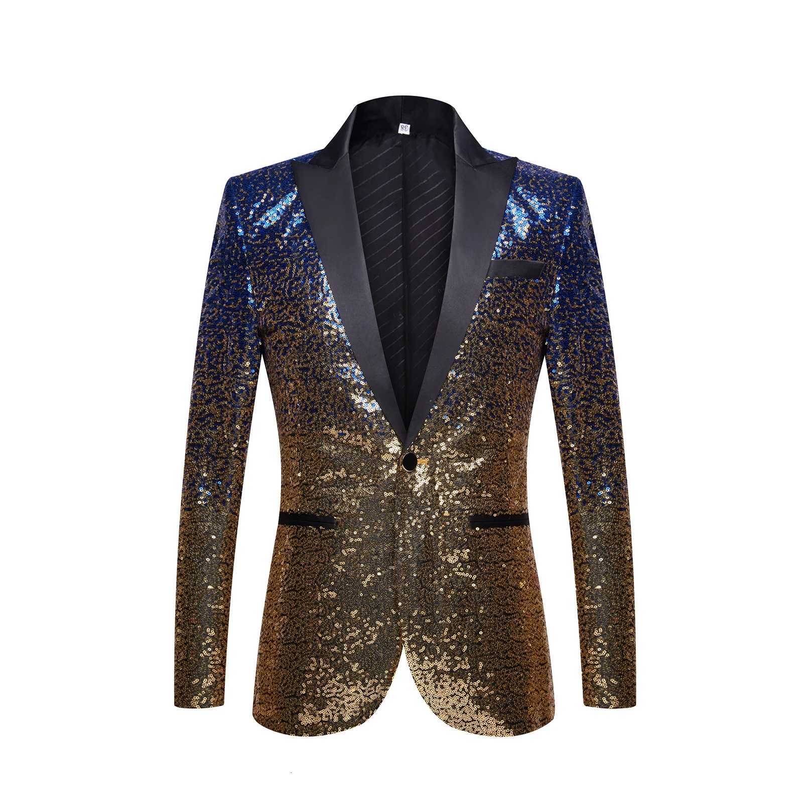 Sequins Luxury Man Suit Stage Elegant Party Dresses Nightclub Host High End Mens Clothing Wedding Jackets and American Blazers W250910