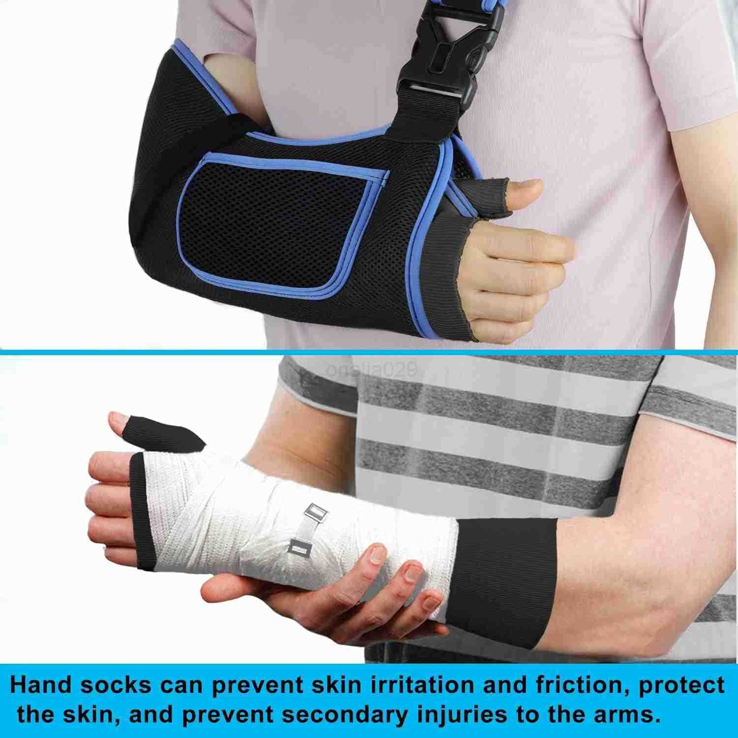 Socks for Splint Pack of 6 Wrist and Thumb Spica Wrap Liner for Women MenArm Cast Cover Stockinette Sleeve for Under Brace Skin friendly protective co