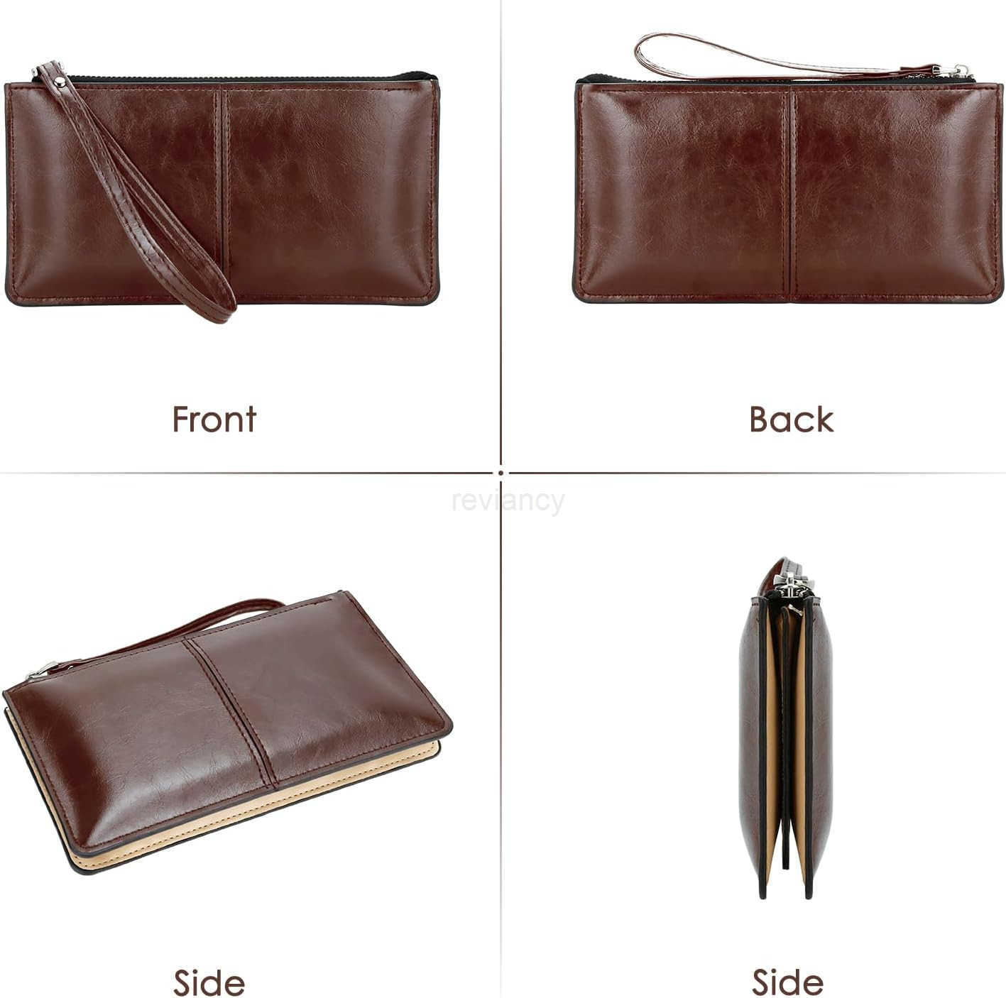Small Leather Wristlet Purses for Women Womens Clutch Handbags Wallet Cell Phone Purse Pouch Bags with Card SlotsW250910