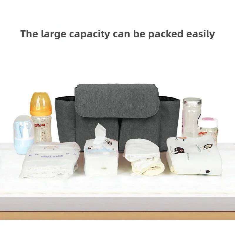 Organizer Mummy Large Capacity Travel Hanging Bag Bottle Holder Pram Diaper Bags Baby Stroller Accessories