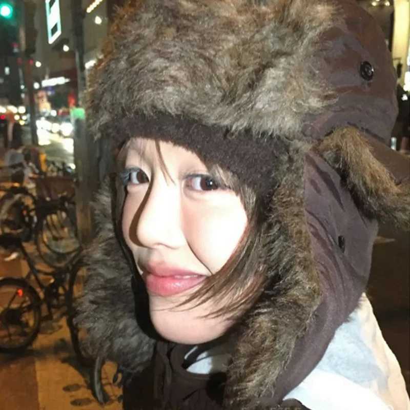 Mens Warm Soldier Earfl Hat Winter Hat Patrolman Earmuffs Warm High Quality Hat Windproof Cold Pilot Hats Russian Ski CXJ250910