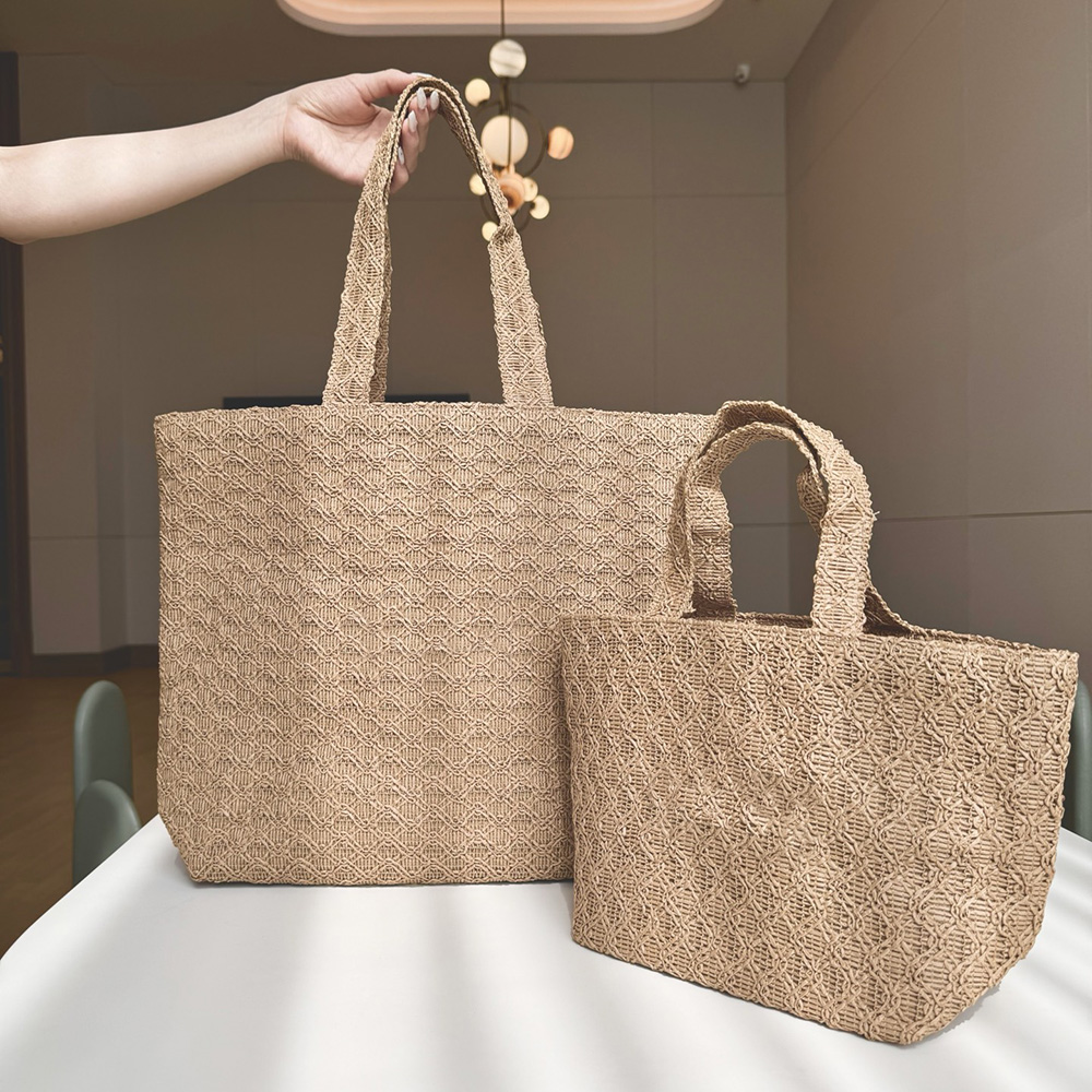 Designer Women Lady Straw Shoulder Beach with Handle Giveaway Lunch Bag Cosmetic Beauty Pouch Makeup Organizer Box Storage Case