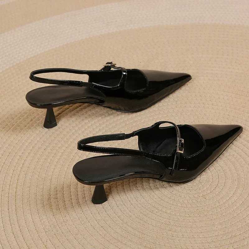New Spring Womens Slingback Shoes Pointed Toe Stiletto Starp Sandals Womens Sexy Dress Party Womens High Heels High Heels W250910