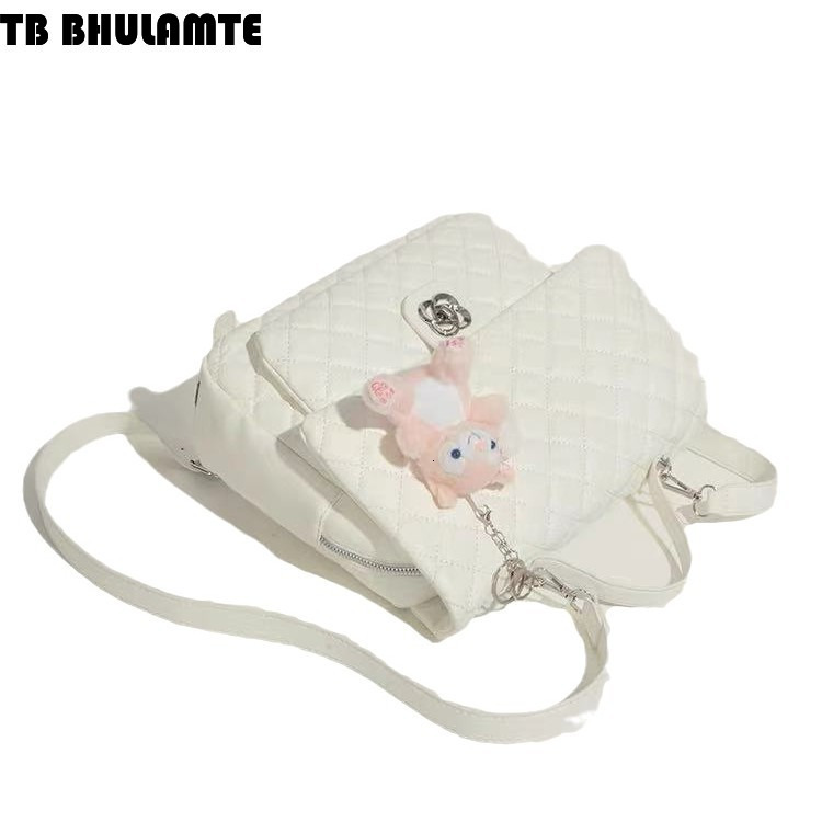 Free Shipping Designer Bag Niche Academy Style Camellia Backpack Luxury Bag For Women 2025 New Spring Fashion Versatile Quilted Backpack