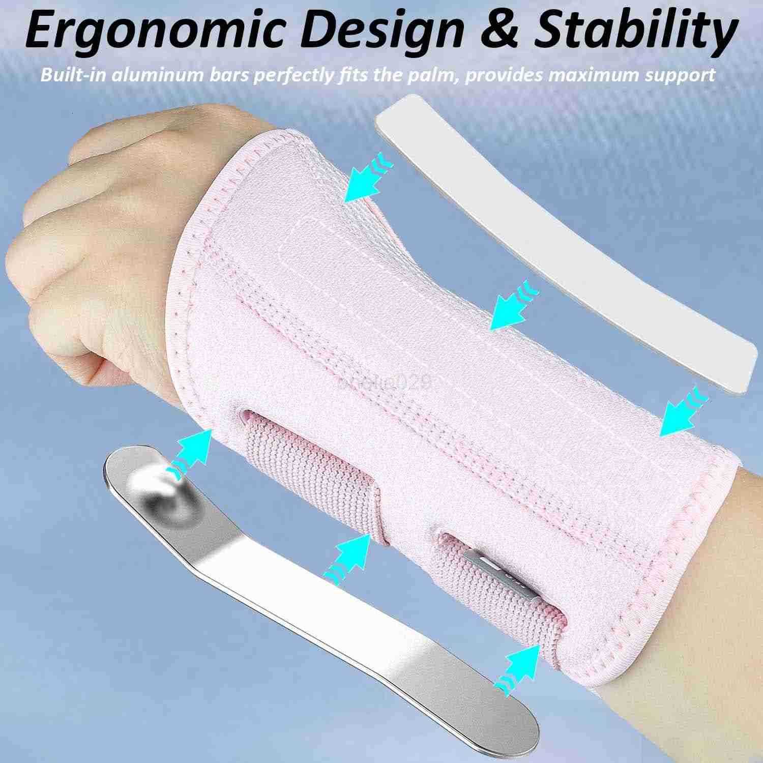 Wrist Brace for Men and Women Recovery Night Wrist Sleep Support Brace Adjustable Support Splint for Wrist Pain Carpal Tunnel Arthritis Tendonitis Pin