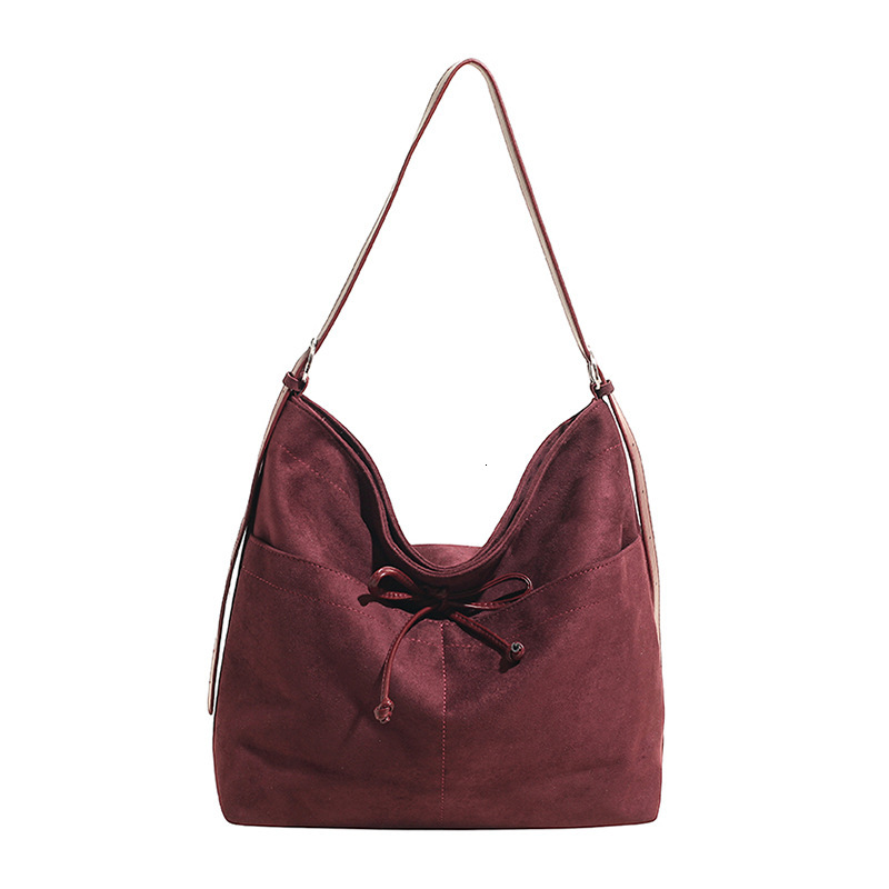 Free shipping designer Vintage Suede Versatile Tote Bag for Women New Trendy Commuter Bag Underarm Bag Large Capacity Fashion Crossbody Bag Shoulder B