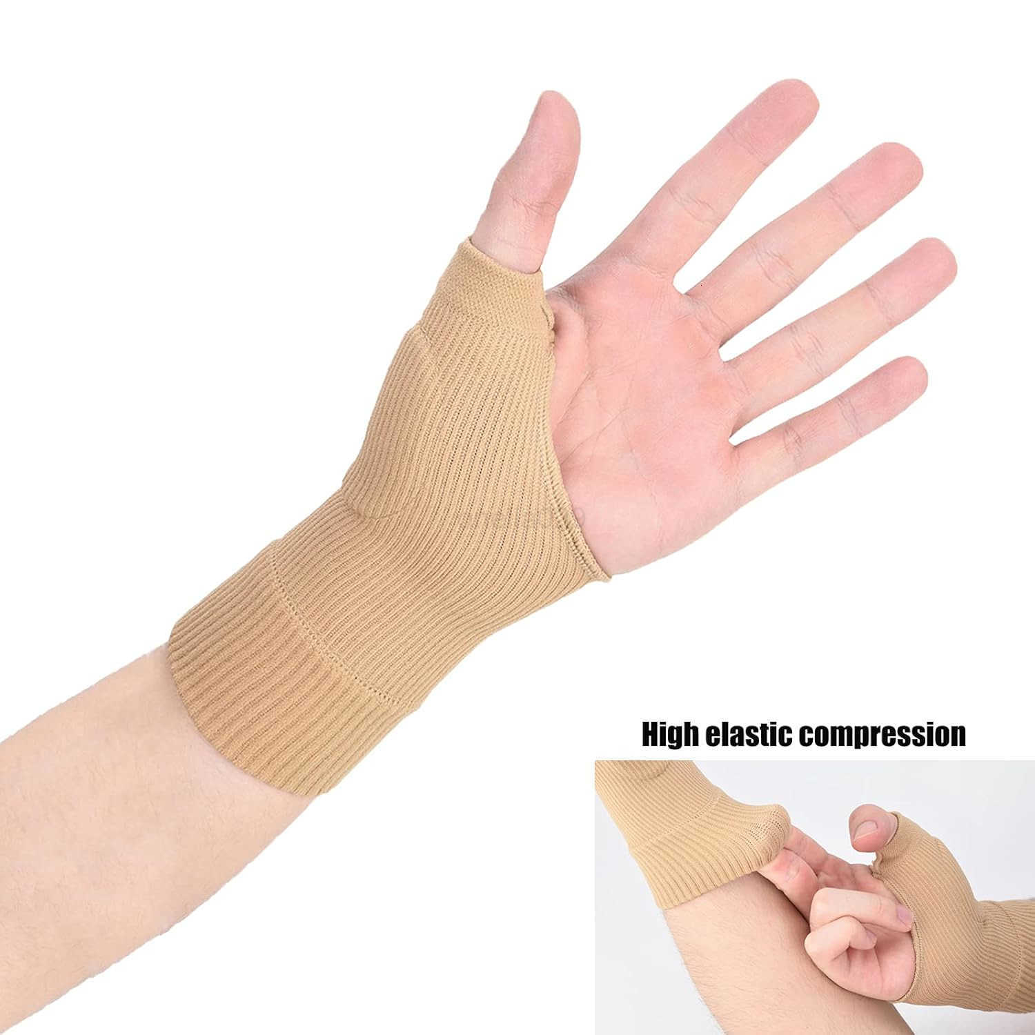 Wrist Support BracesBreathable Thumb Compression Sleeves with Soft Gel Pads for Arthritis Tendonitis Comfortable Finger Splint for Relieve Hand Thumb 