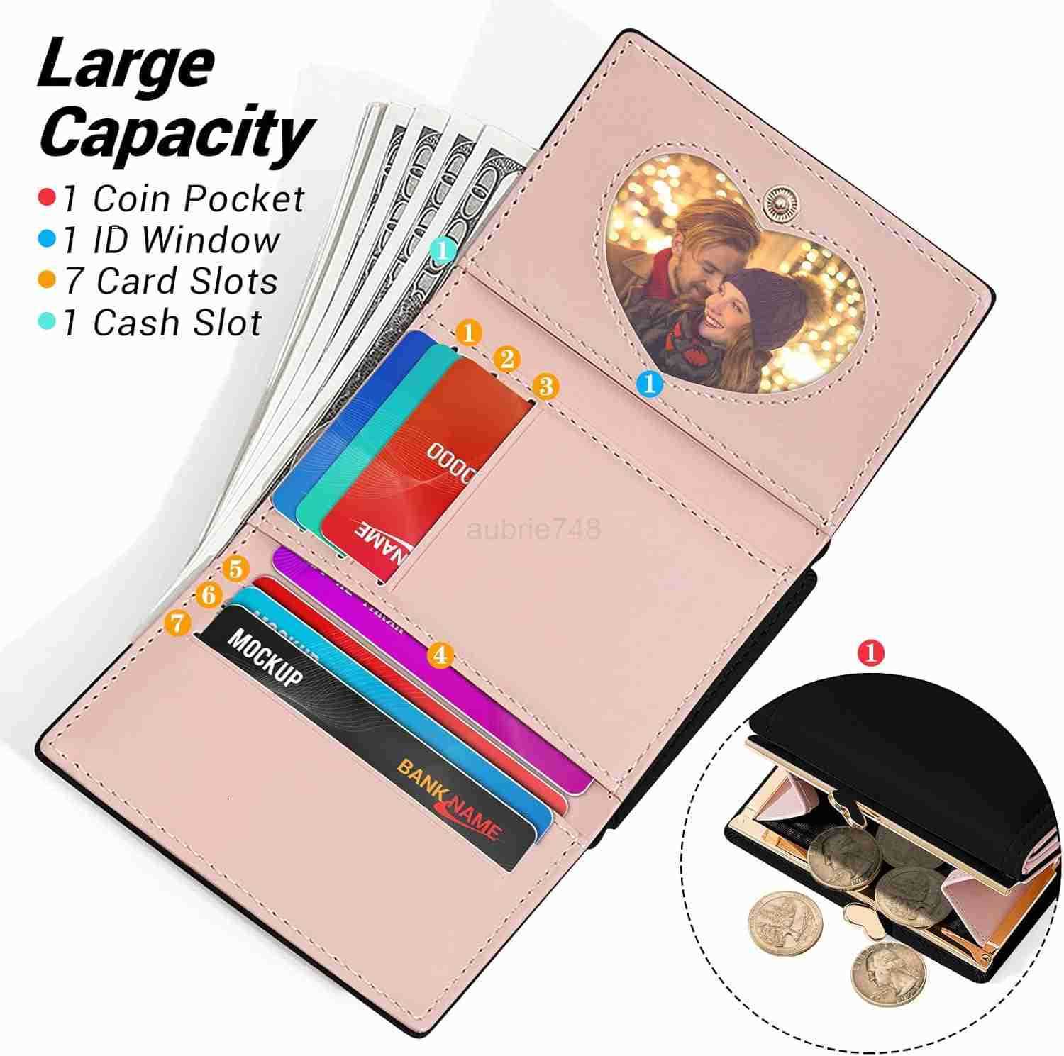 Wallet for Women Cute Wallet Card Holder Small Trifold RFID Blocking Purse Cute Small Leather Mini Short Purse with Coin Pocket for Girls Ladies Burgu