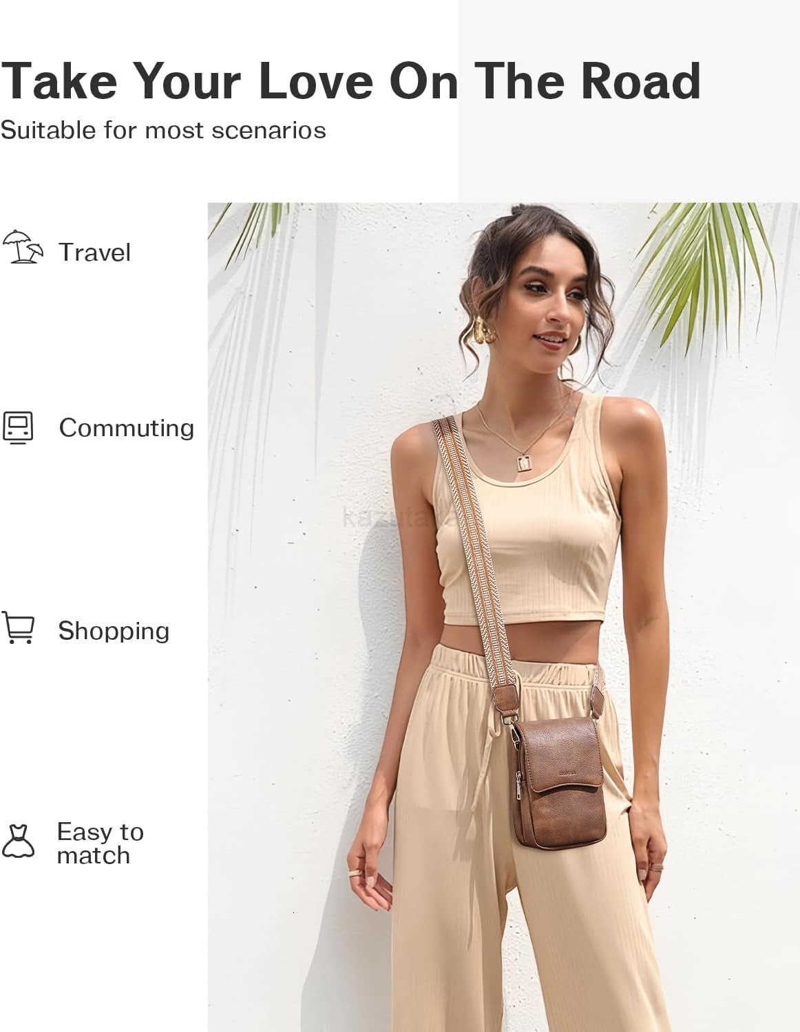 Cell Phone Crossbody Purse Small Cross Body Bag for Woman Leather Travel Wallet Shoulder Handbags with Card Slots Z250910