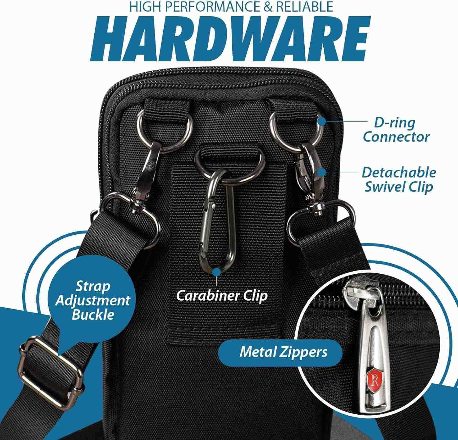 Cell Phone Pouch Fits for S25 Ultra S24 Ultra S23 Ultra S8 Plus Note 20 Ultra 9 8 A15 A52 A42 A32 A12 Shoulder Holster Crossbody Case with Belt Clip A
