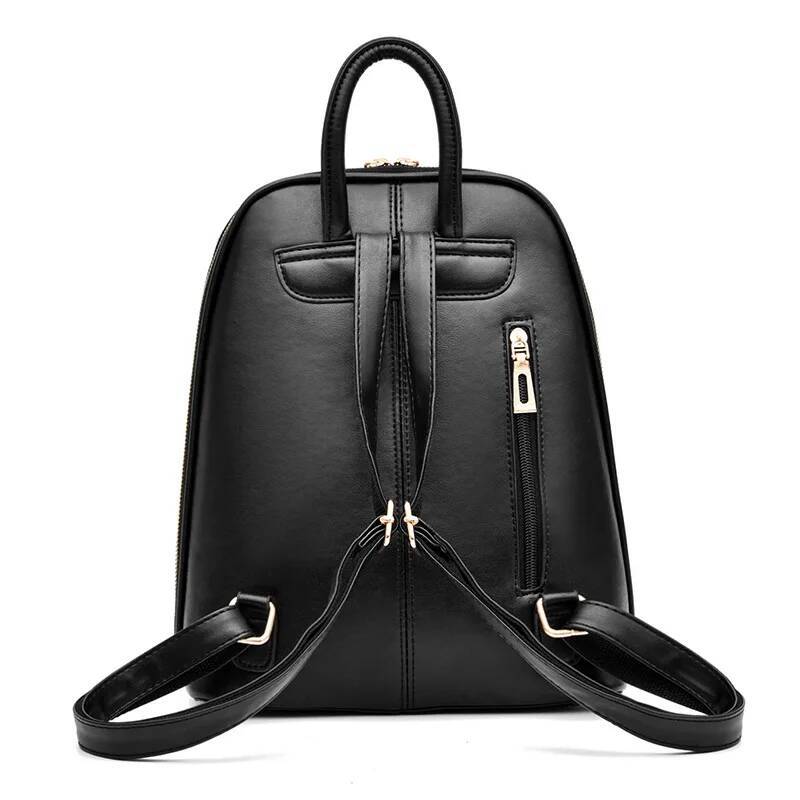 New Delicate Leather Shoulder Bag Fashion Women Designer Girls School Backpack Schoolbag high-quality