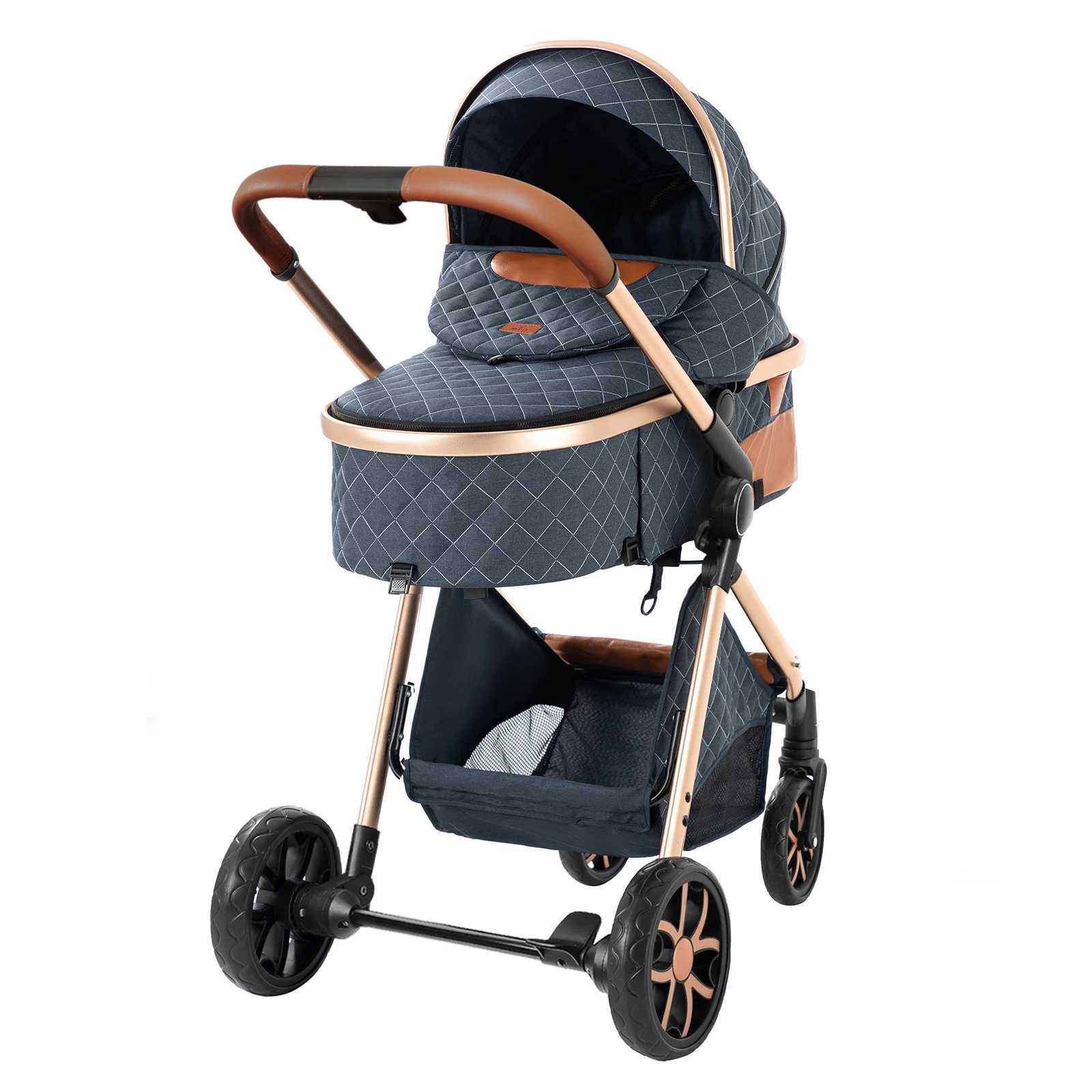 Baby Stroller Travel System Stroller Lightweight Stroller Foldable Stroller Pushchair Toddler Stroller with Canopy for Newborn W250910