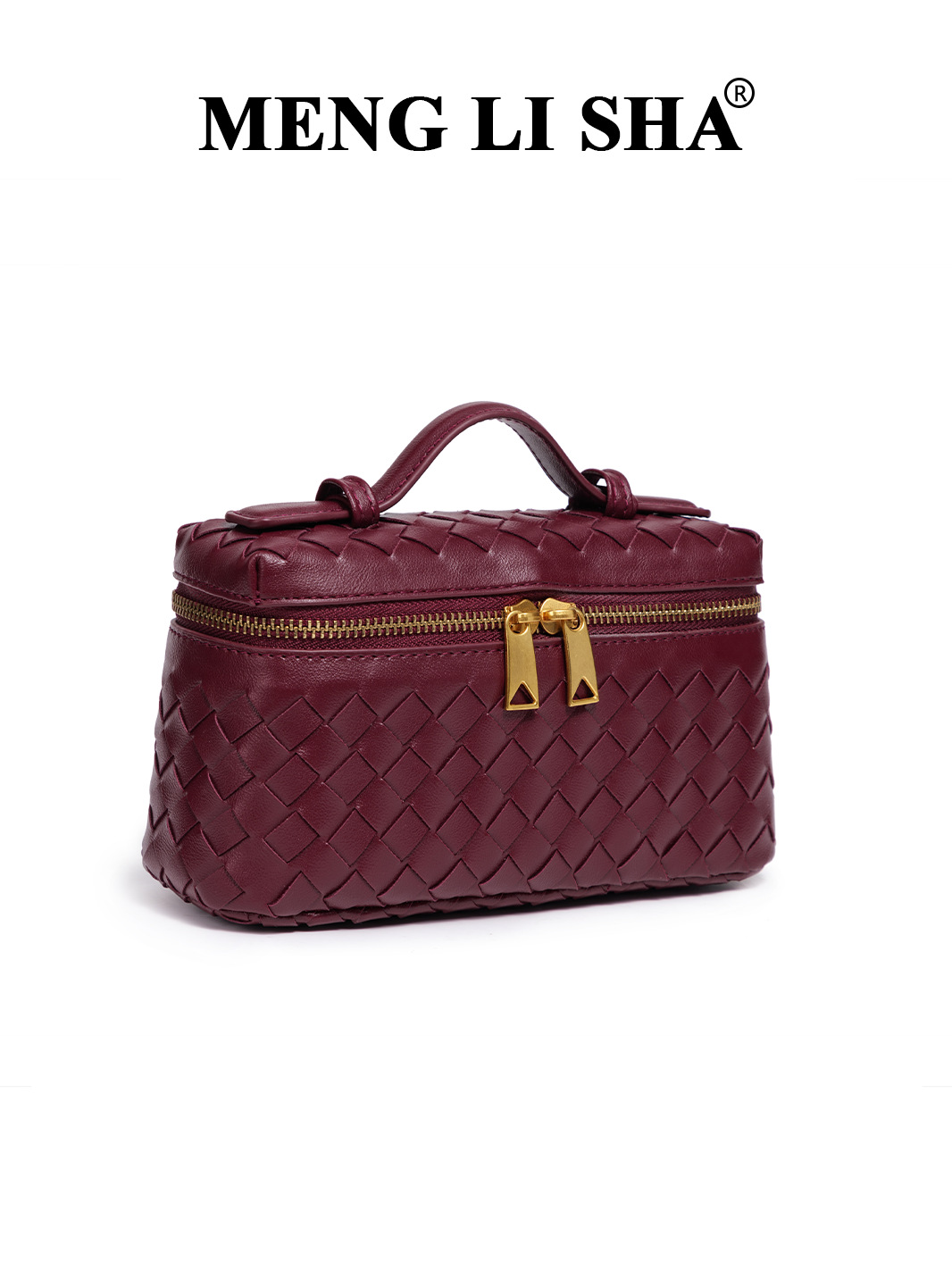 Free Shipping 2025 New Vintage Hand Woven Box Bag Chic Minimalist Top Handle Shoulder Crossbody Bag Elegant