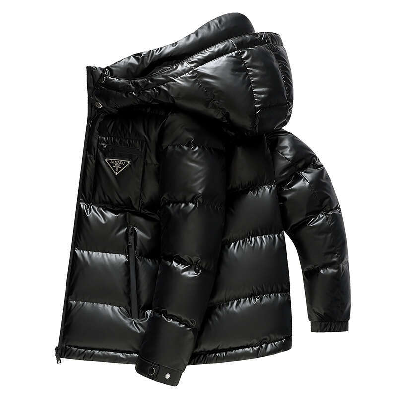 Fashion Waterproof Short Down Jacket Male Lightweight Snow ski Duck Down Parka High Quality Glossy Parka Winter Down Jacket Mens