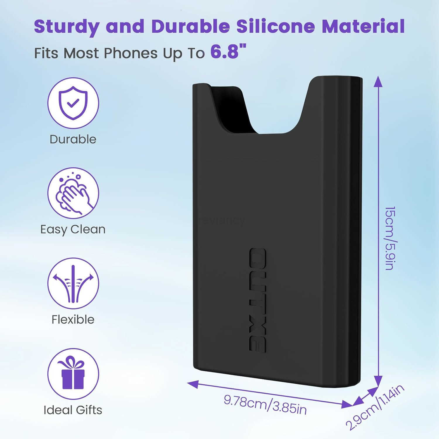 Silicone Phone Holder Accessories for Phone Case Holder Compatible with All Black Cell Phone Insert for Simple Modern Beach BagW250910