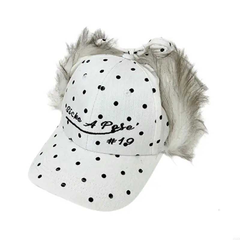 652F Women Baseball Hat 2000s Plush Earfl Fun Furry Hat for Idol Concert Shows Embroidery Cs for AdultsXJ250910