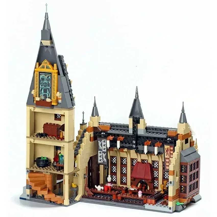 In stock Hogwarts Castle arCHItecture compatible 75954 DIY building blocks CHIldrens toys birthday Christmas gifts Z250910