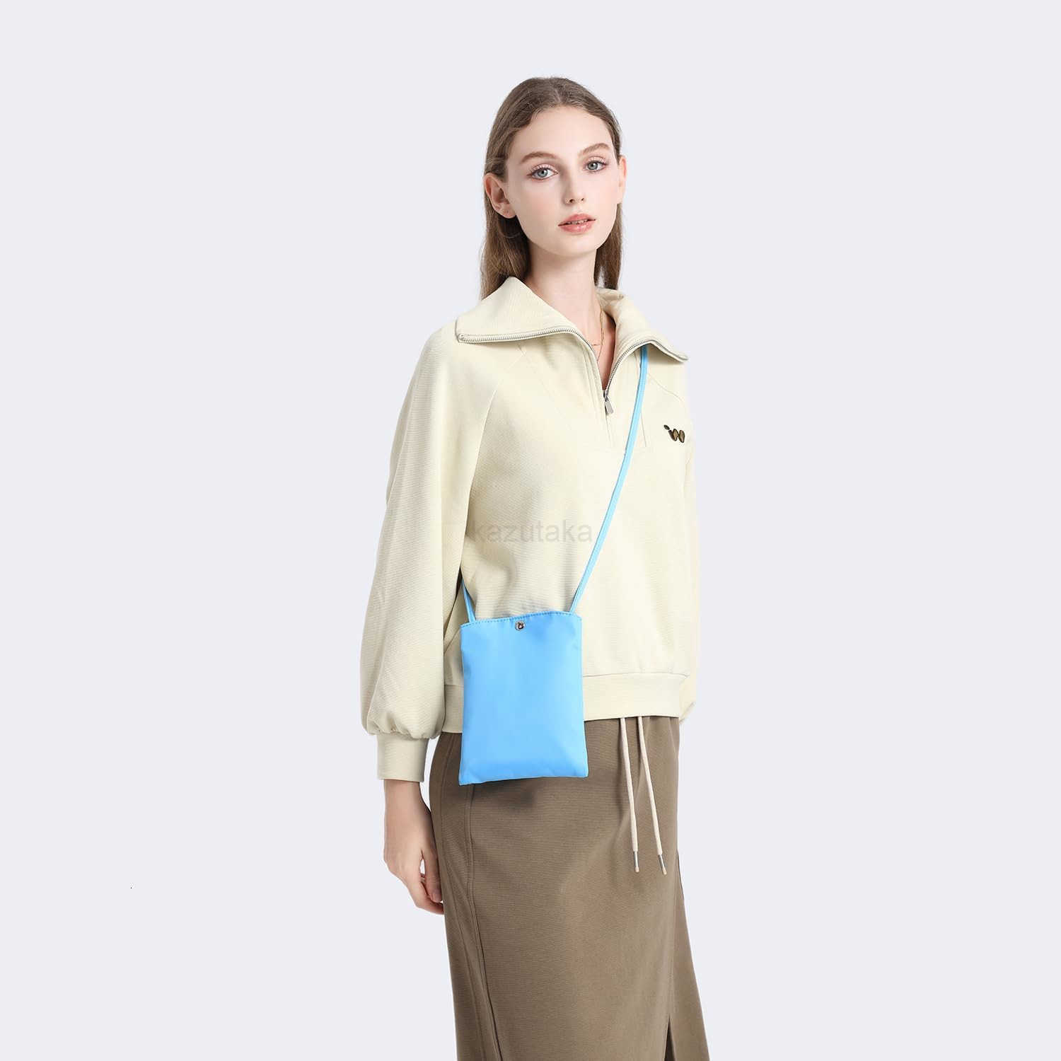 Nylon Mobile Phone Bag Mini Cloth Bag ins Style Japanese Simple and Versatile Messenger Small Square Bag Z250910