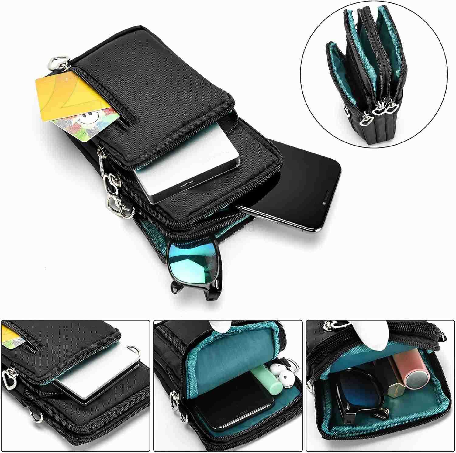 Women Cell Phone Purse Wristband Sport ARMband Wallet Travel Crossbody Cell Phone Purse for S10 Plus S9 Plus A50 A7 J7OnePlus 6THTC U12 Black Z250910