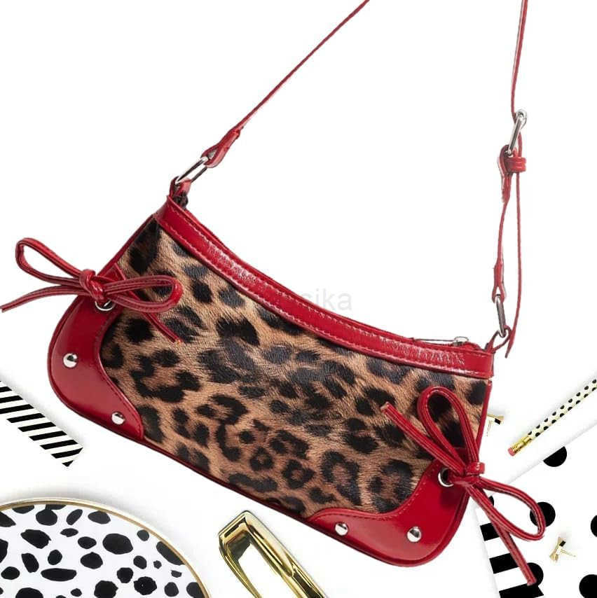 Fashionable Leopard Womens Crossbody Bag Shoulder Bag Clutch Purse Vintage Chic for Everyday and Formal Occasions Black M250910