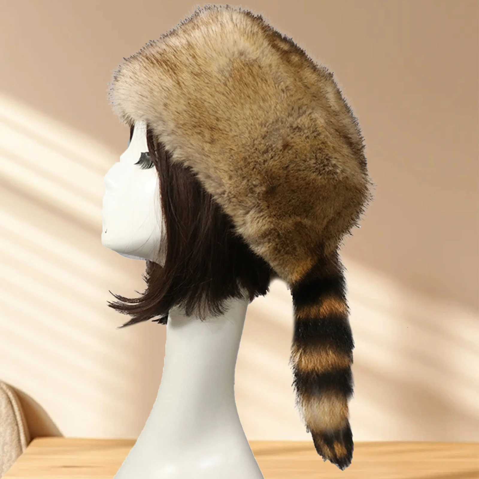 Winter Warm Russian Plush Hat for Women Soft Fabric Windproof Thickened Plush Flat Top Hat for Cold Weather HeadcoverXJ250910