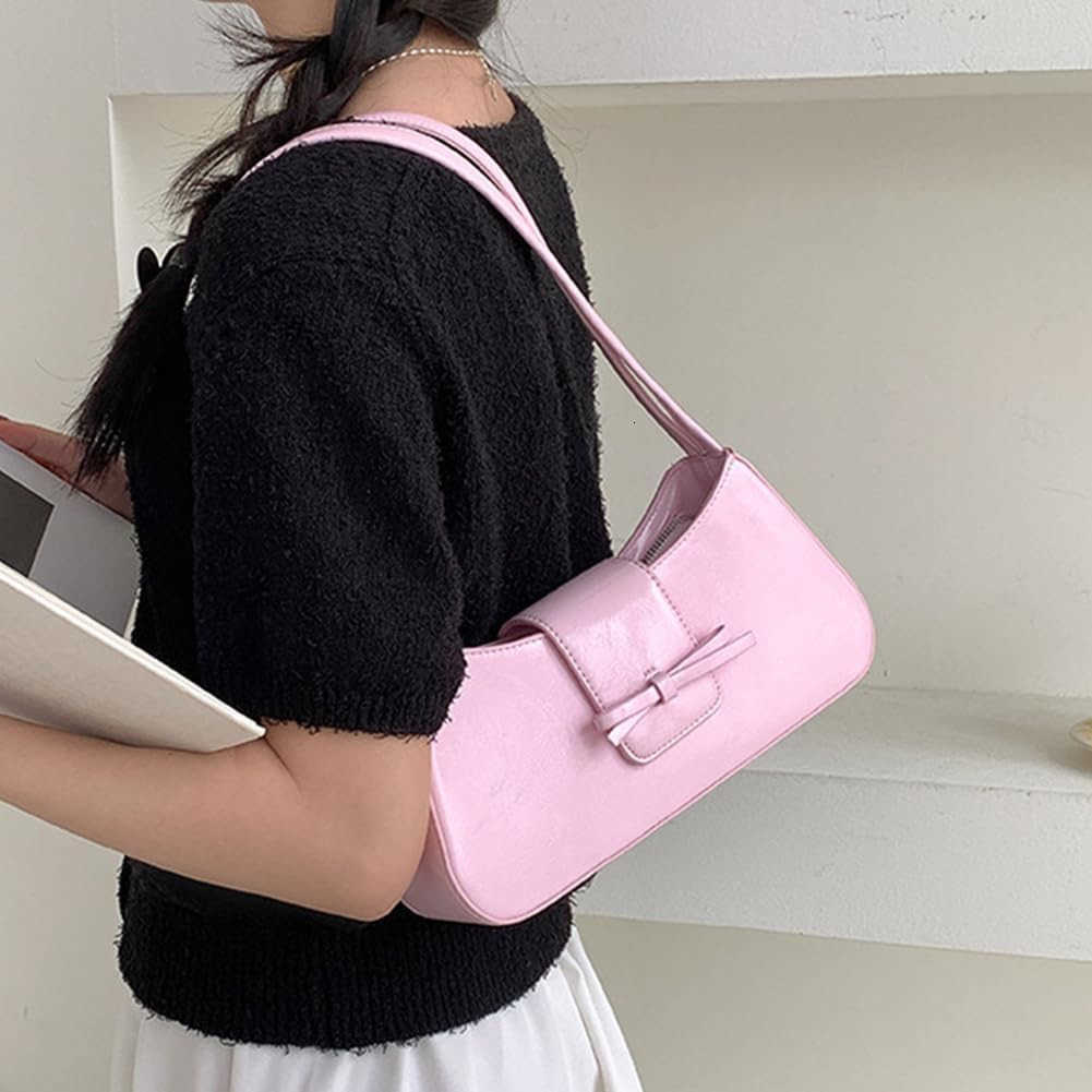 Shoulder Bags for Women Coquette Bow Purse Y2k Bag Small Cute Purses Mini Hobo Handbag Faux Leather Shoulder Purse M250910