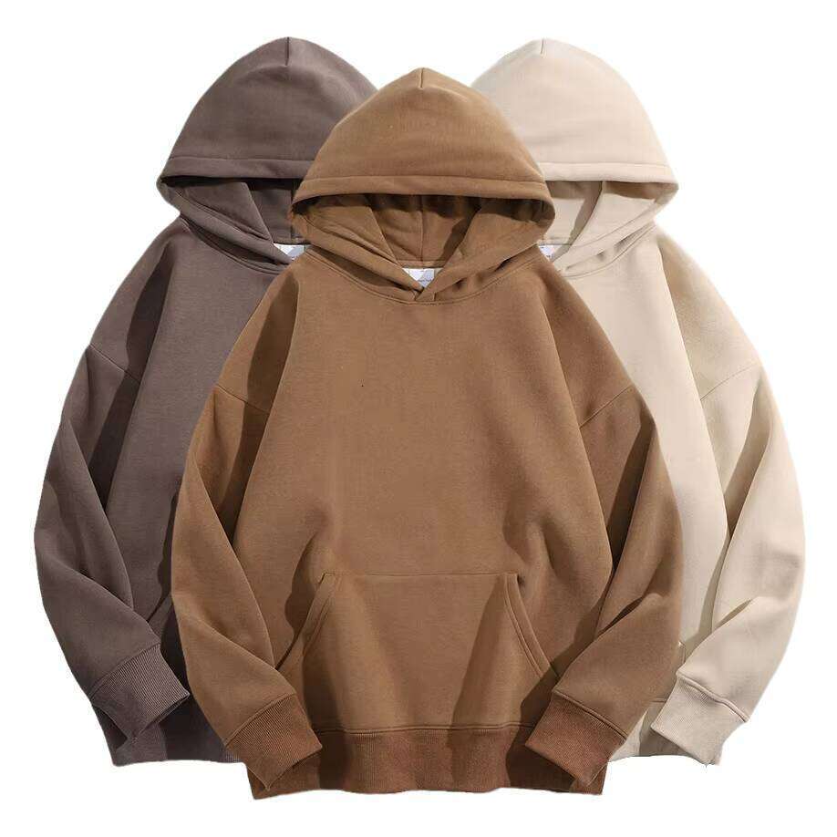 Embroidery 420 Gsm 100% Cotton Heavyweight Men's Cordless Blank Oversized Hoodie