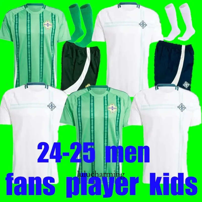 20242025 Northern Ireland Magennis Thailand Soccer Jerseys 24 25 Away White E Lewis Saville Mcnair Ballard Man Kids Kits Women Football Shirt 666 F78