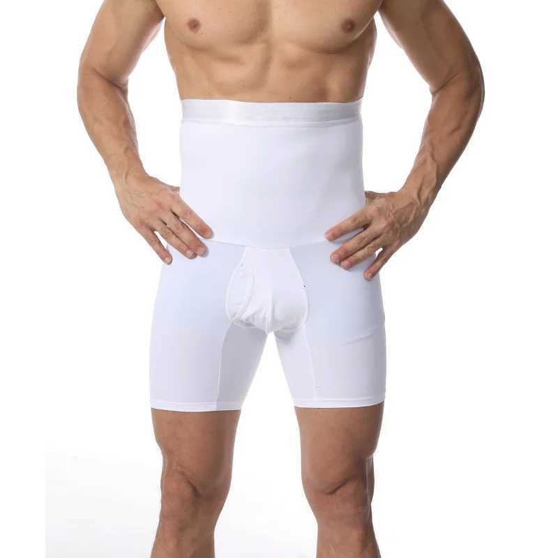 Mens Tummy Control Shaping Shorts with Silicone Grip Waistband High Waisted Seamless Pouch Design Comfortable Underwear W250910
