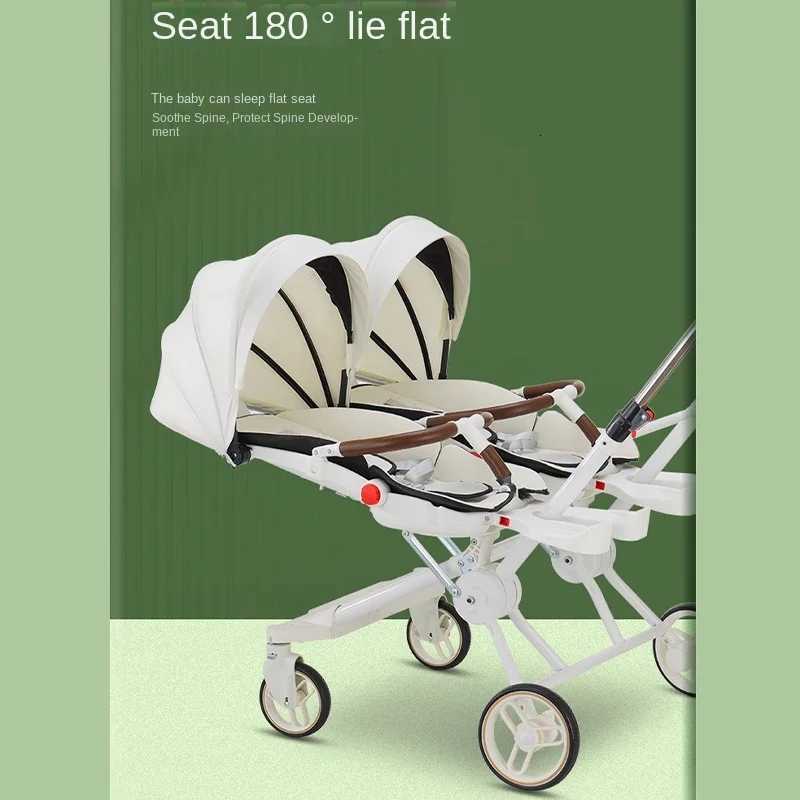 Baby Stroller Twins Slipping Baby God Infant Double Can Lie Flat and Sit Lightweight Carrying Folding Twoway Baby Pushchair W250910