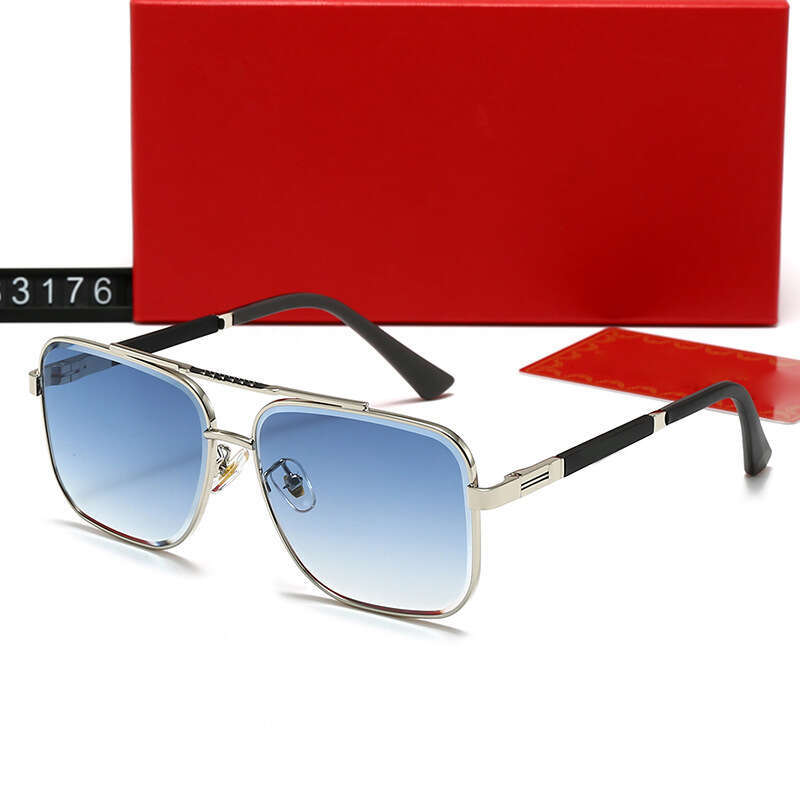 New Men's and Women's Fashion Square Frame Glasses Driving Travel Sunglasses 33176