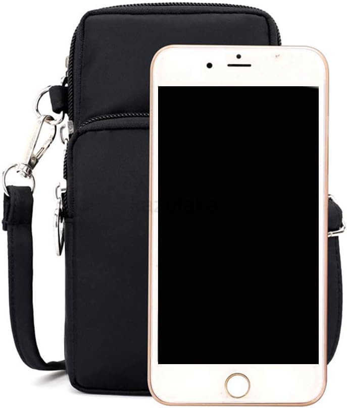 Crossbody Phone Purse Nylon Shoulder Pouch Walking Wallet Wristlet Sport Armband Z250910