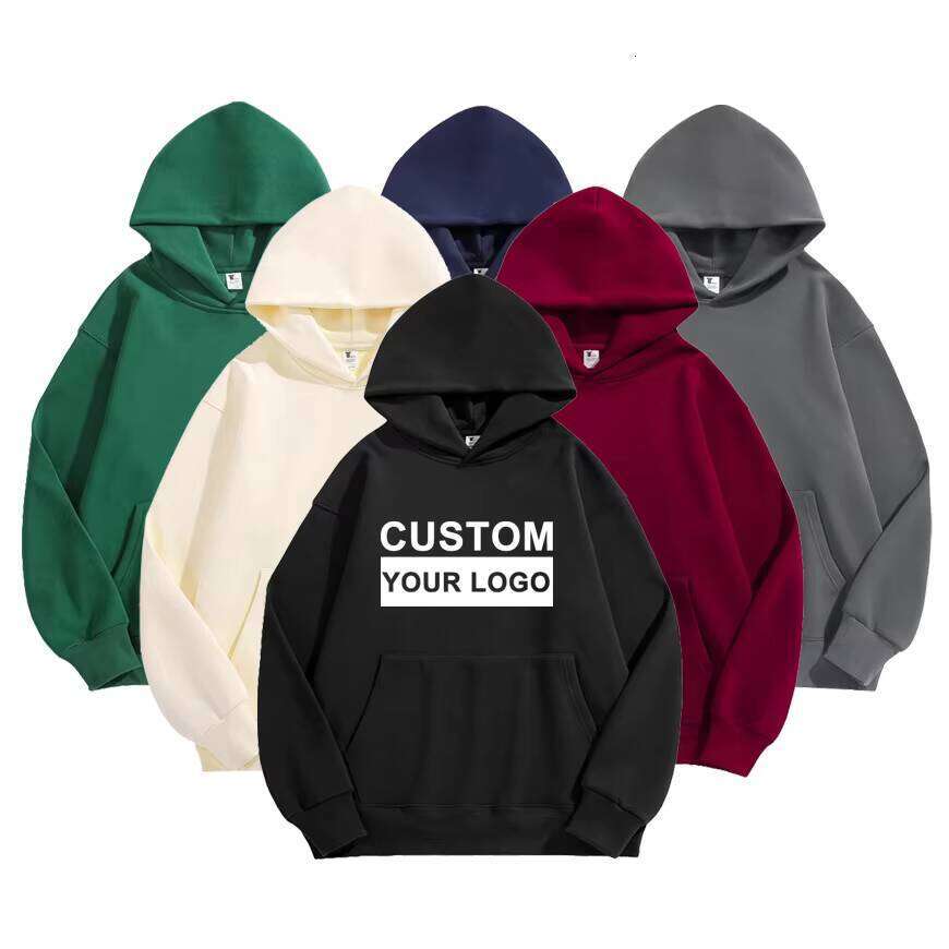 500GSM Heavyweight Wool Oversized Unisex Blank Streetwear Pullover Sweatshirt Winter Warm Hoodie