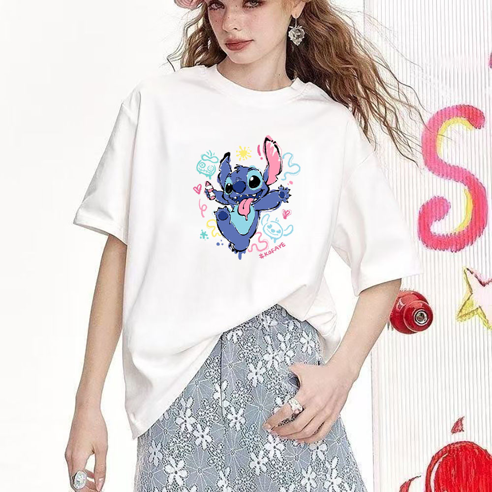 Fashion Versatile Printed Short-Sleeve Top - High-Quality Heavyweight Pure Cotton Tee (260g) 202509091006