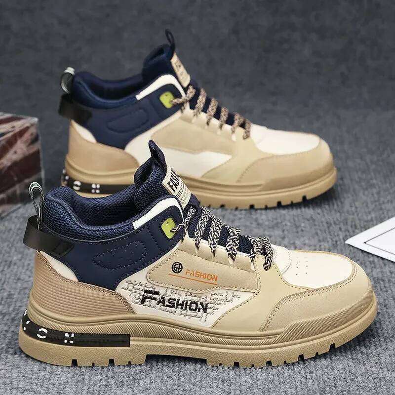 New Luxury Men's Sneakers Fashion Color blocked Thick soled Wear resistant and Breathable Running Shoes Zapatos para hombres