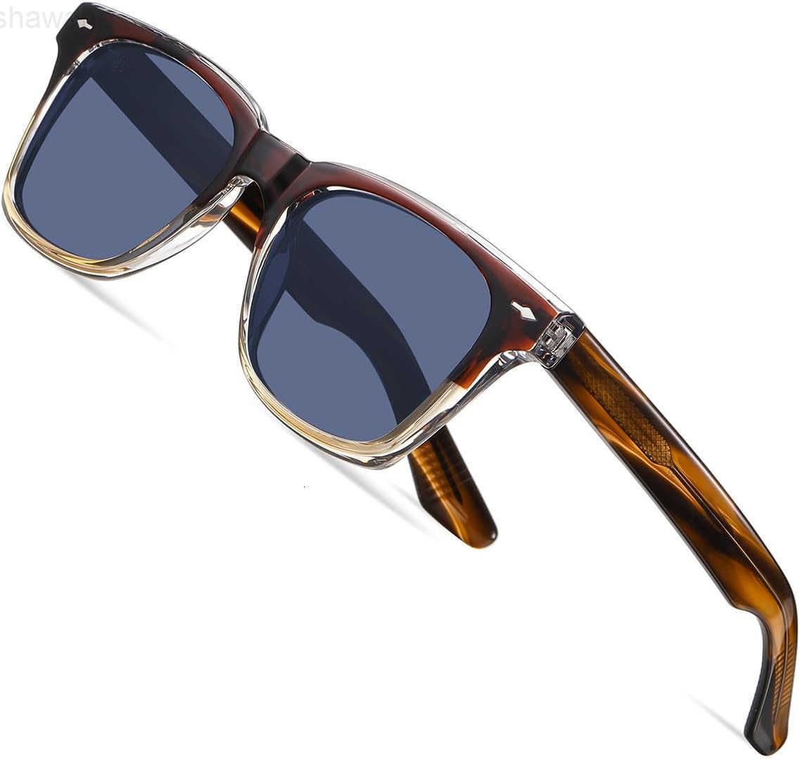 Square Sunglasses Vintage Classic Sun Glasses Polarized UV400 Lens Eyewears for Men EyeglassesW250910