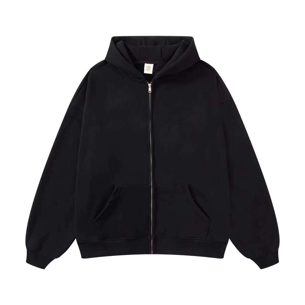 High Quality Men's 420 Gsm Drop Shoulder Zipper Hoodie Embroidery