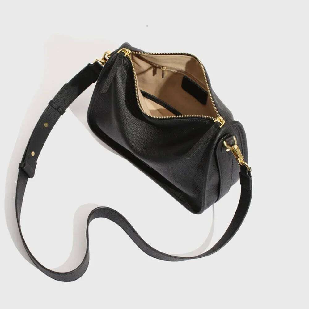 Ins Chic Trendy Original Design Shoulder Bags 100% First Layer Cowhide Leather Women's Handbag Portable Square Crossbody Bag