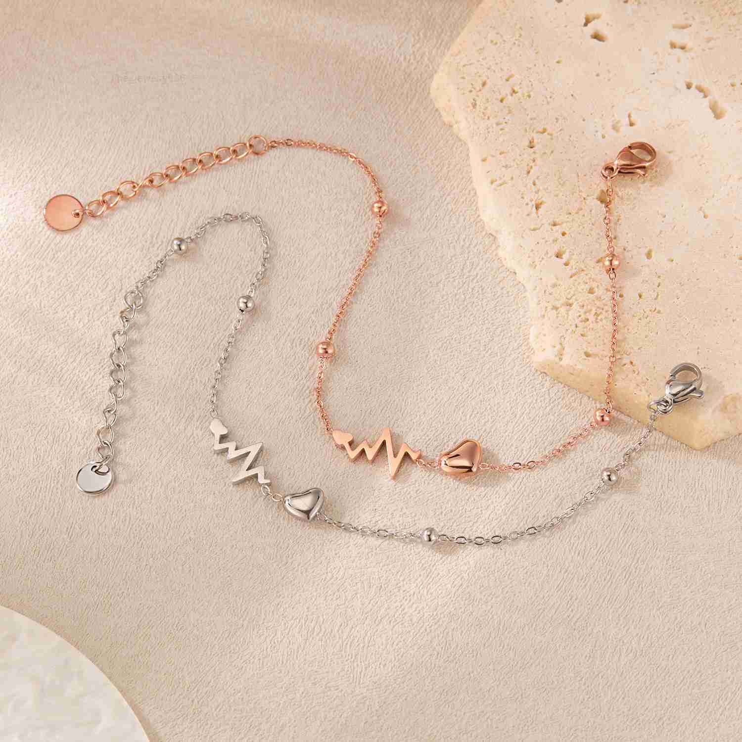 Heartbeat Personality Temperament Love Titanium Steel Fashion Bracelet