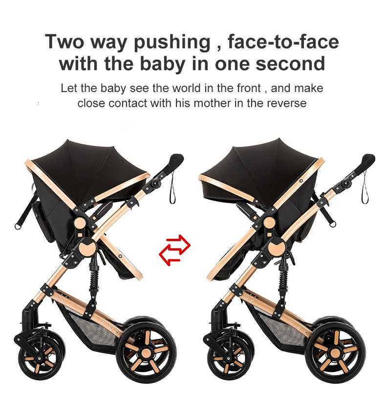Baby Stroller 2 in1 Light Stroller Baby Cart Baby Newborn Items Pram Baby Strollers with Four Wheels Multiple Carriage Baby W250910