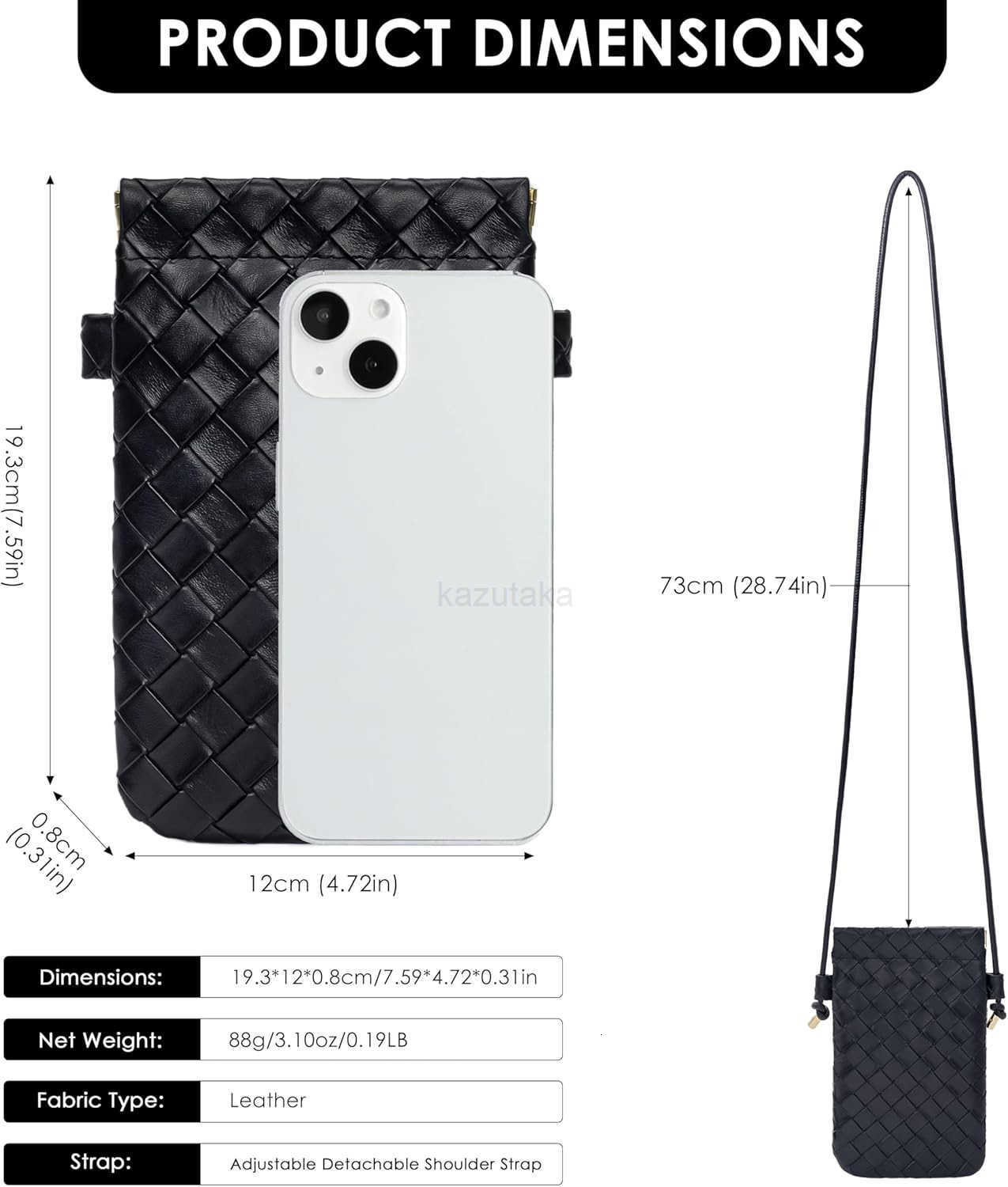 Crossbody Bag for Women with SelfClosing Lock Woven Leather Cell Phone Purse with Adjustable Shoulder Strap Small Portable Womens Crossbody Purse with